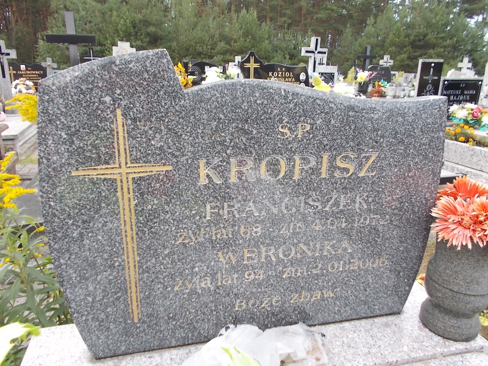 Franciszek Kropisz Wierna Rzeka - Grobonet - Wyszukiwarka osób pochowanych