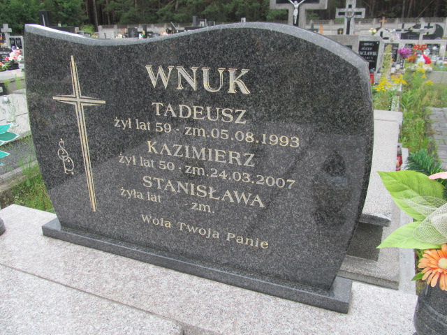 Tadeusz Wnuk Wierna Rzeka - Grobonet - Wyszukiwarka osób pochowanych